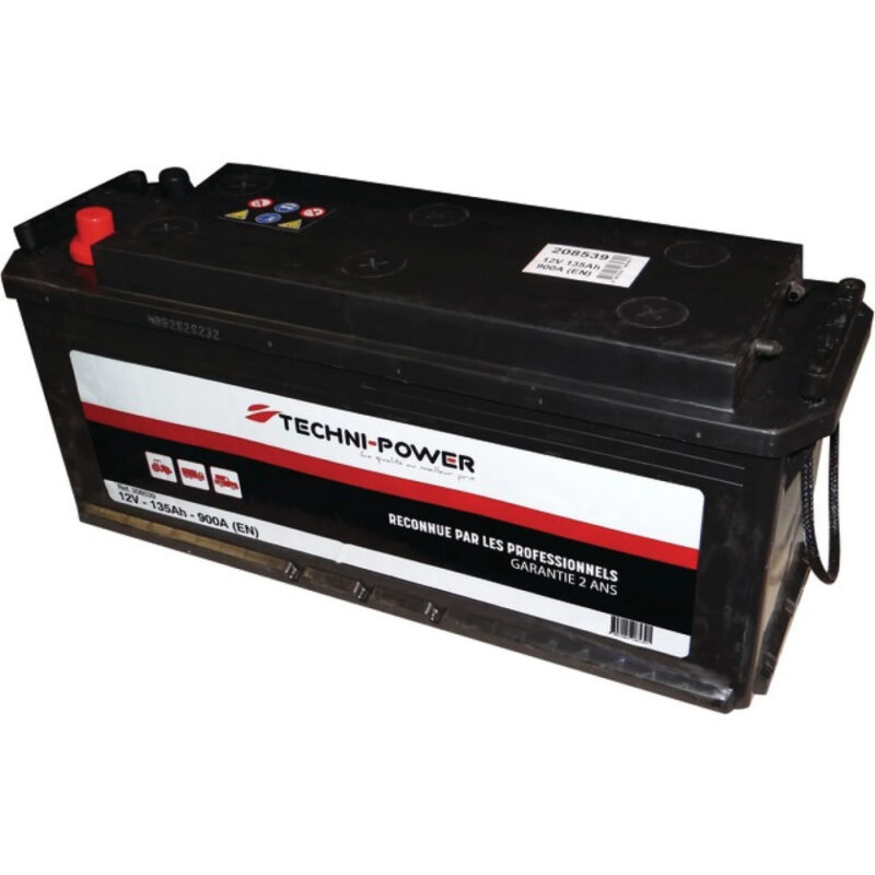 Akumulator rozruchowy - 12V 135Ah 900A EN D14 prawy+ na szerokości - 208539 - TECHNI-POWER