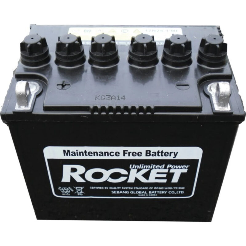AKUMULATOR MOTOCYKL. 12N24-4 GOTOWY DO UŻYCIA ROCKET