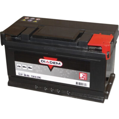 Akumulator rozruchowy - 12V 80Ah 720A EN prawy+ 310×175×175 - 262789 - DIADEM
