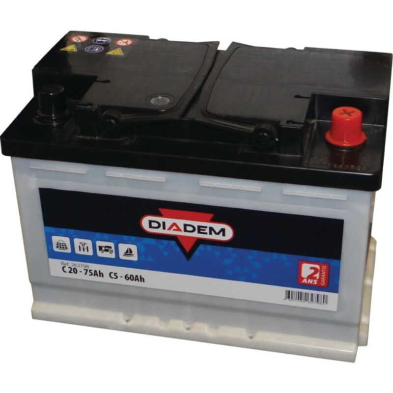 Akumulator do wolnego rozładowania - 12V 75Ah SMF prawy+ - 262798 - DIADEM