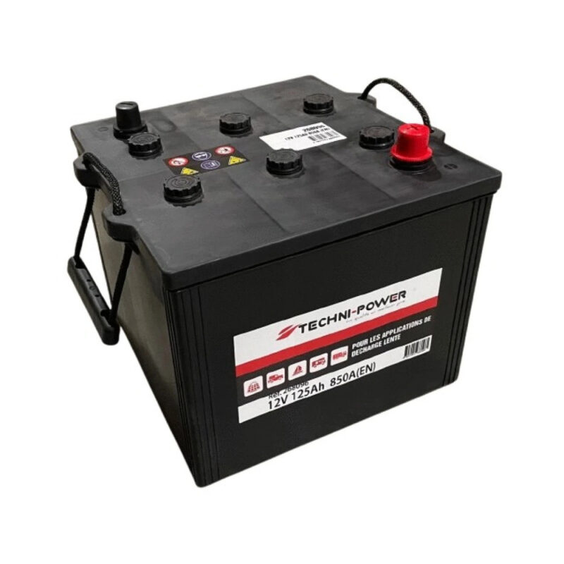 Akumulator kwasowo-ołowiowy - rozruchowy 12V 125Ah 850A EN NATO 6TNB - 268096 - TECHNI-POWER