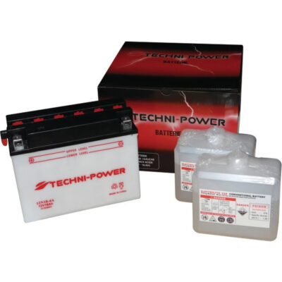 Akumulator rozruchowy kwasowo-ołowiowy - 12V 18Ah 12N18-4A lewy+ - 31302023 - TECHNI-POWER