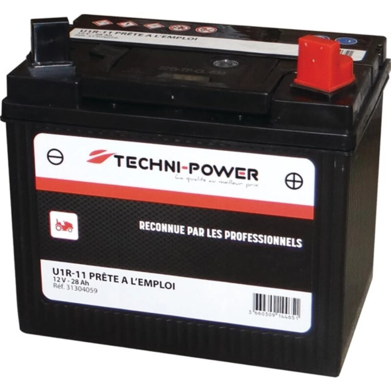 Akumulator rozruchowy mokry bezobsługowy - 12V 28Ah 300A EN prawy+ - 31304059 - TECHNI-POWER