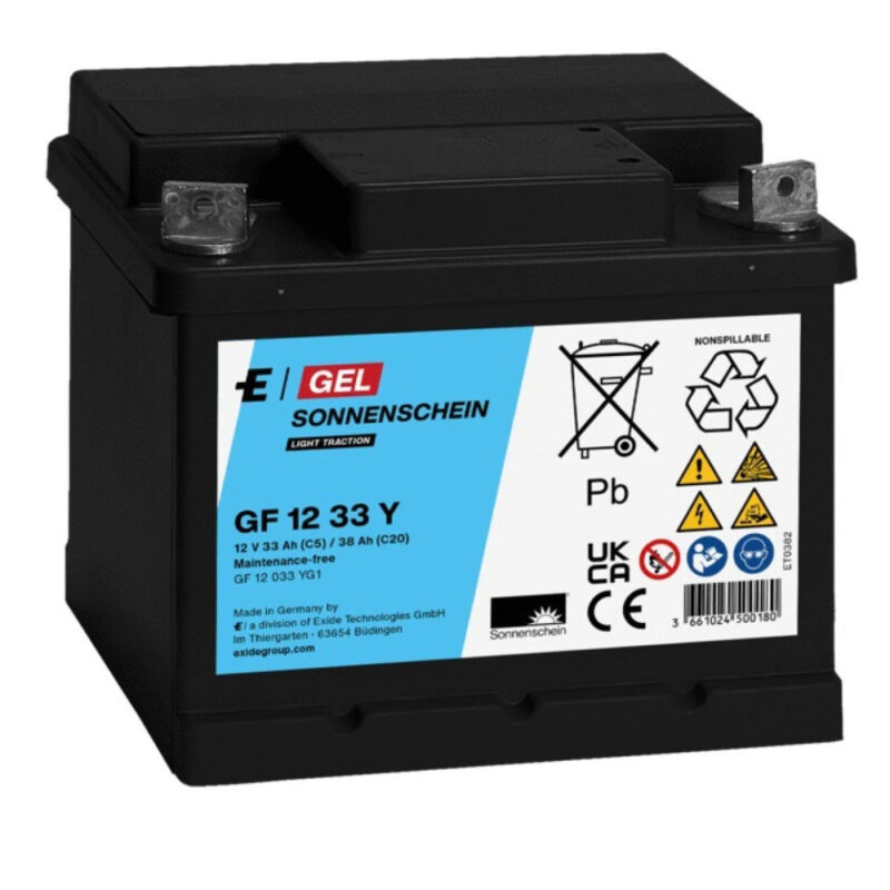 Akumulator żelowy trakcyjny - 12V 38Ah M6 męskie - 31306004 - SONNENSCHEIN