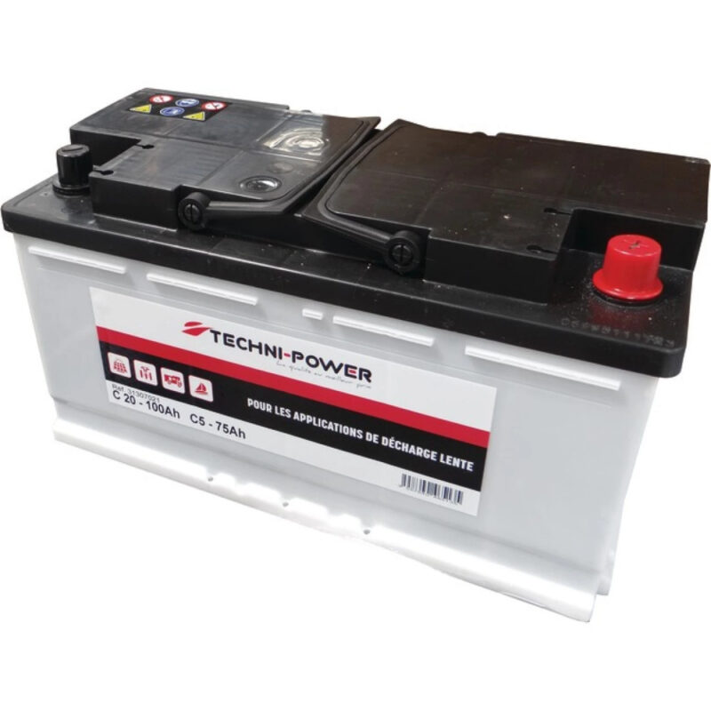 Akumulator kwasowo-ołowiowy - wolnoładowalny 12V 100Ah prawy+ - 31307021 - TECHNI-POWER