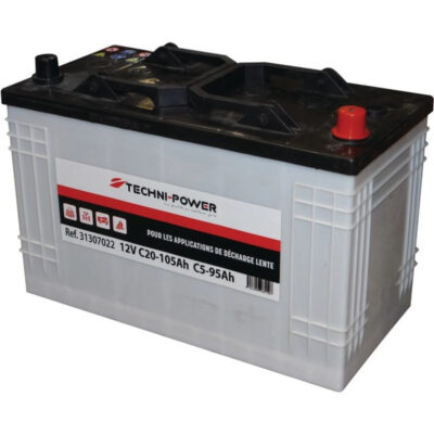 Akumulator kwasowo-ołowiowy - wolnoładowalny 12V 105Ah prawy+ - 31307022 - TECHNI-POWER