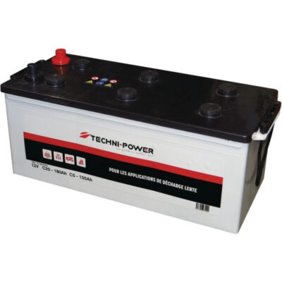 Akumulator kwasowo-ołowiowy - wolnoładowalny 12V 180Ah lewy+ - 31307024 - TECHNI-POWER