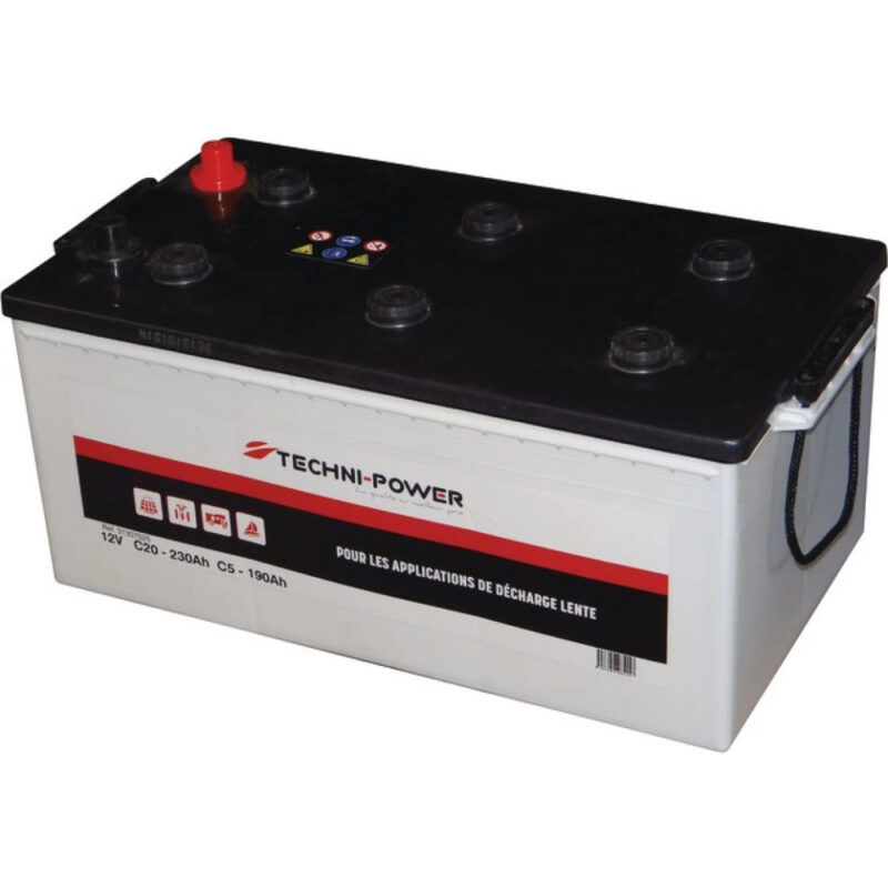 Akumulator kwasowo-ołowiowy - wolnoładowalny 12V 230Ah lewy+ - 31307025 - TECHNI-POWER