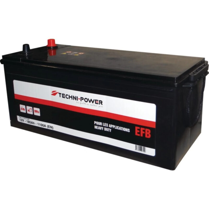 Akumulator rozruchowy EFB - 12V 185Ah 1100A EN B15 lewy+ na szerokości - 31307026 - TECHNI-POWER