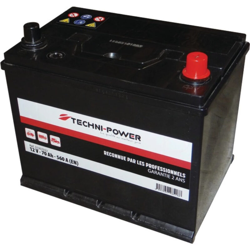 Akumulator rozruchowy - 12V 70Ah 560A EN M10 prawy+ - 31307032 - TECHNI-POWER