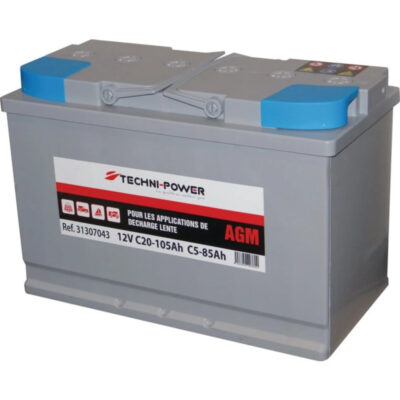 Akumulator AGM - wolnoładowalny 12V 100Ah C13 prawy+ - 31307043 - TECHNI-POWER