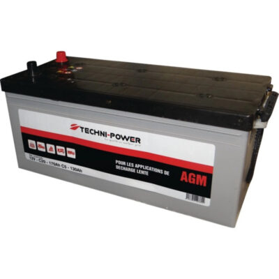 Akumulator AGM - wolnoładowalny 12V 170Ah B15 lewy+ - 31307045 - TECHNI-POWER