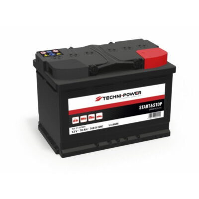 Akumulator AGM - rozruchowy 12V 70Ah 760A EN L3 prawy+ - 31307089 - TECHNI-POWER