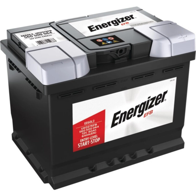 Akumulator rozruchowy EFB - 12V 60Ah 640A EN L2 prawy+ - 31307211 - ENERGIZER