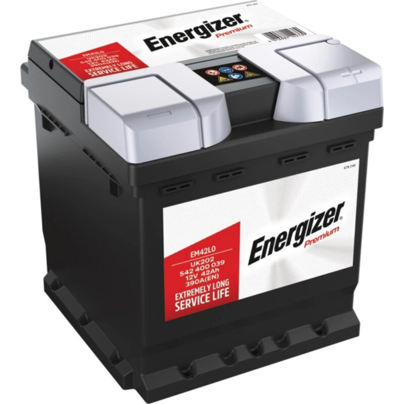 Akumulator rozruchowy - EM42L0 12V 42Ah 390A EN prawy+ - 31307229 - ENERGIZER