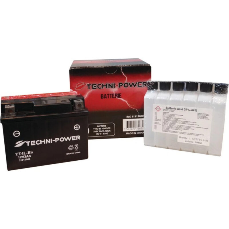 Akumulator rozruchowy suchy z kwasem - 12V 3Ah 70A EN prawy+ - 31312060 - TECHNI-POWER