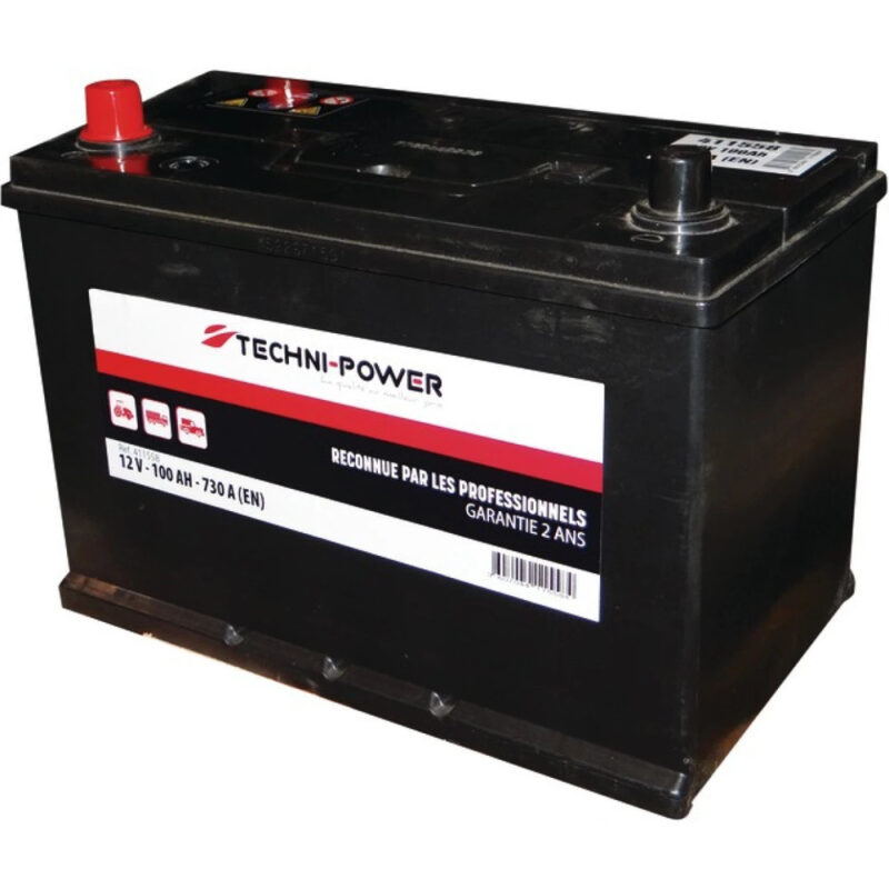 Akumulator rozruchowy - 12V 100Ah 730A EN M11 lewy+ - 411558 - TECHNI-POWER